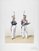 1830. Garde Royale. Sous-Officier Sédentaires. Capitaine, Sergent.