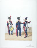 1830. Génie. Tambour, Colonel, Caporal.