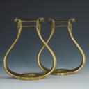 Photo 1 : PAIR OF LIGHT CAVALRY OFFICER'S OR NCO'S STIRRUPS, First Empire. 28246/11696