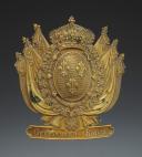 PLAQUE DE SHAKO TROUPE DE LA GENDARMERIE ROYALE DE LA SEINE, modèle 1817, Restauration. 28835