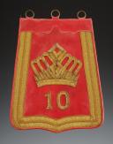 REPRODUCTION D'UNE SABRETACHE DU 10ème RÉGIMENT DE CAVALERIE STYLE PRUSSIEN, Allemagne, Fabrication XXème siècle. 33973