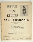 Photo 1 : Revue des études napoléoniennes septembre octobre 1939