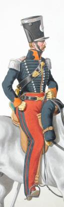 Photo 2 : 1824. Chasseurs à Cheval. Capitaine en Second (24e Régiment - des Vosges).