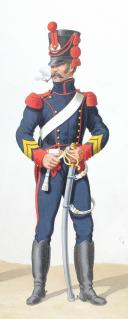 Photo 2 : 1816. Artillerie à Cheval, Maréchal des Logis-Trompette, Brigadier.