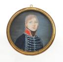 Photo 2 : GUARD OF HONOR AND HIS FATHER, First Empire: double portrait miniature. 29896