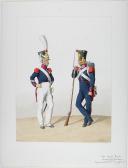 1830. Garde Royale. Compagnies Sédentaires. Sergent de Fusiliers Sédentaires, Sous-Officier Sédentaire.