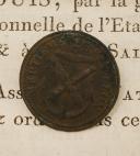 BUTTON OF THE 7th MARINE ARTILLERY BATTALION, First Empire model. 30253