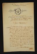 LETTRE SIGNÉE THÉOBALD BACHER * ADRESSÉE AUX REPRÉSENTANTS DU PEUPLE EN MISSION PRÈS L'ARMÉE SAMBRE ET MEUSE, au sujet des prisonniers de guerre français, Basle Prairial an 3 (mai-juin 1795). 18910-13