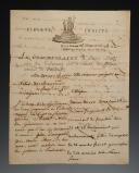 Bagne de Brest. LETTRE CONCERNANT DEUX CONDAMNÉS AUX FERS, le 26 brumaire an 5 (16 novembre 1796). 18910-59