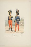Photo 1 : Cent-Suisses Caporal (grande-tenue) Adjudant-Major Lieutenant (petite-tenue) 1814-1817
