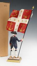 Photo 3 : GEORGES FOUILLÉ, peintre de la Marine (1909-1994) : PORTE-DRAPEAU D'INFANTERIE AU RÉGLEMENT DE 1780 DU RÉGIMENT DE BORDEAUX, XXème siècle. 33367