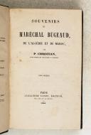 Photo 4 : CHRISTIAN. Souvenirs du maréchal Bugeaud, de l'Algérie et du Maroc.