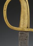 Photo 5 : SABRE TROUPE D'INFANTERIE DIT « BRIQUET », modèle An XIII, daté de mai 1815, Période des Cent Jours. 29609R
