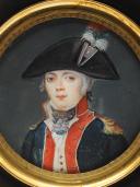 CAPITAINE DES VÉTÉRANS LA GARDE NATIONALE, Révolution, vers 1793 : portrait miniature. 29897