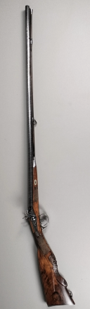DOUBLE BARREL SHOTGUN, mid-19th century.