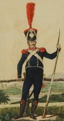 Photo 2 : MARTINET : Troupes françaises, planche 13, carabinier d'Infanterie Légère, Premier Empire.