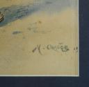 Photo 4 : ORANGE MAURICE, OFFICIER DU 9ème HUSSARDS EN PIED : Aquarelle originale, Premier Empire.
