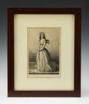 Photo 1 : CHARLOTTE CORDAY : gravure en noir et blanc signée A. Lacauchie, Révolution.