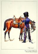 Photo 1 : Hussard en tenue de manœuvre des Hussards de la Garde Royale, 1824.