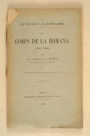 Photo 1 : Ct P. Boppe – Le Corps de la Romana – 1807 – 1808