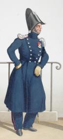 Photo 2 : 1830. Garde Royale. Fusiliers Sédentaires. Officier, Tambour, Sergent-Fourrier.
