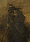 Photo 2 : BEAUQUESNE WILFRIED, ÉPISODE DE LA GUERRE FRANCO-PRUSSIENNE, cuirassier sauvant un enfant : Fusain, Guerre franco-prussienne, 1870-1871.