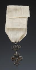 Photo 2 : DECORATION OF THE LILY, LILY ADORNED WITH FLEUR-DE-LIS AND A MEDALLION WITH THE PROFILE OF LOUIS XVIII DATED 1814, Restoration period. 29342