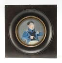Photo 2 : CAPITAINE DU TRAIN D'ARTILLERIE, Premier Empire : portrait miniature. 17197
