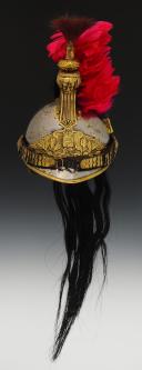 Photo 2 : CASQUE TROUPE DE LA GARDE RÉPUBLICAINE À CHEVAL DE PARIS, modèle à partir de 1907, Troisième République. 28528R