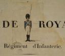 Photo 2 : RECRUITMENT POSTER FOR THE 3rd REGIMENT OF THE ROYAL GUARD INFANTRY, Restoration period. 32907