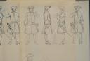 Photo 3 : Rousselet Lucien: lot of four sketches representing soldiers from the Old Monarchy, 20th century. Item 29412.