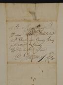 Photo 3 : Campagne de Saxe. LETTRE AUTOGRAPHE DU SOLDAT PILLON, fusilier-chasseur au 1er Bataillon, 1è Compagnie, 1er Régiment, À SES PARENTS à St Germer de Fly, Saxe Gotha le 25 avril 1813. 18856-22