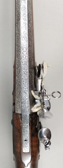 Photo 5 : FUSIL MOUSQUET DIT « DE VAUBAN », arme à silex et à mèche.