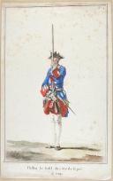 Photo 1 : PLANCHE ORIGINALE N° 4 par BAUDOUIN - " Exercice de l'Infanterie Françoise ordonné par le Roy le VI May M.D.CC IV 1757".
