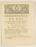 Photo 1 : ORDONNANCE DU ROI, concernant la formation & la solde du Régiment des Carabiniers de Monsieur. Du 3 septembre 1786. 31 pages