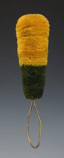 CARROT POMPOM IN DAFFODIL AND GREEN WOOL FOR SHAKO July Monarchy. 26777