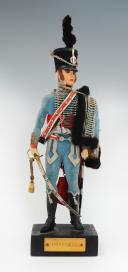 Photo 1 : MARCEL RIFFET - FIRST EMPIRE HUSSAR OFFICER: dressed figurine, 20th century. 26440