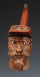 BOXWOOD PIPE WITH SOLDIER HEAD, Second Empire. 27850