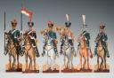 IMPERIAL GUARD FIRST EMPIRE: LANCERS AND GENDARMES OF THE KING'S BODYGUARD: SOLDIERS OF STRASBOURG CARDBOARD FIGURINE PAINDED IN GOUACHE BY THE WURTZ FAMILY, SECOND THIRD OF THE 19TH CENTURY, AROUND 1815-1848. 31156-20