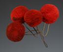 QUATRE POMPONS POUR SHAKO D'INFANTERIE, Deuxième moitié du XIXème siècle. 32887