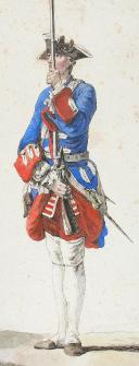 Photo 2 : PLANCHE ORIGINALE N° 4 par BAUDOUIN - " Exercice de l'Infanterie Françoise ordonné par le Roy le VI May M.D.CC IV 1757".