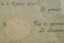 Photo 6 : Brevet pour grenade d’Honneur d'artillerie à cheval décerné par Bonaparte Premier Consul.