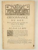 ORDONNANCE DU ROY, portant reglement pour le payement des Troupes de Sa Majesté. Du premier décembre 1738. 38 pages