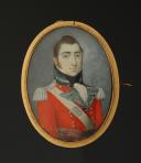Photo 1 : OFFICIER SUPÉRIEUR DU 45ème,  63ème RÉGIMENT D'INFANTERIE DE LIGNE, NOTTINGHAMSHIRE REGIMENT ou WEST SUFFOLK REGIMENT, BRITANIQUE : PORTRAIT MINIATURE SUR IVOIRE, RÈGNE DE GEORGES III (1801-1821).