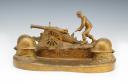 “GLORY OF 75”, R. FUGÈRE: gilded bronze inkwell. First World War. 27278