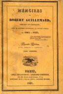 Photo 1 : GUILLEMARD. Mémoires de Robert Guillemard, Sergent en retraite. 