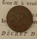BUTTON OF THE 17th ARTILLERY BATTALION OF THE NAVY CREW, First Empire model. 30243