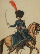 Photo 2 : MARTINET : Troupes françaises, planche 189, officier du 2ème Régiment de Chasseurs à cheval, Premier Empire.