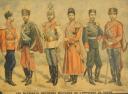 Photo 2 : « LES DIFFÉRENTS UNIFORMES MILITAIRES DE L'EMPEREUR DE RUSSIE », vers 1900.