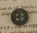 Photo 2 : BUTTON OF THE 119th INFANTRY REGIMENT, First Empire. 20737-25